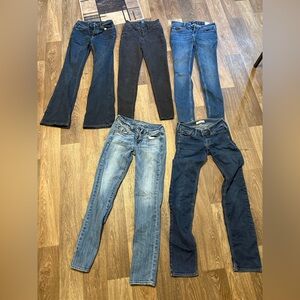 Hollister Women's Flare & Wide Leg Jeans - Dark and Light Blue